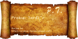 Prekup Teréz névjegykártya